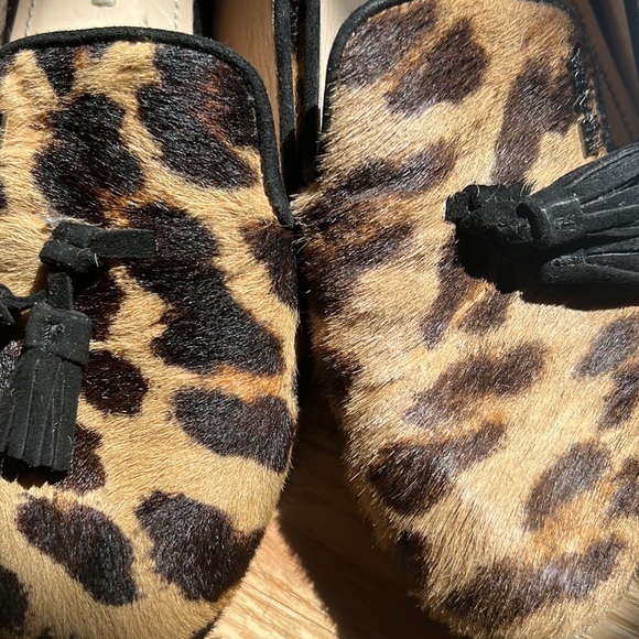 Prada Calf Hair Leopard Print Smoking Shoe - Picture 2 of 9